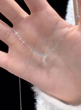 星星项链女轻奢小众设计锆石星河