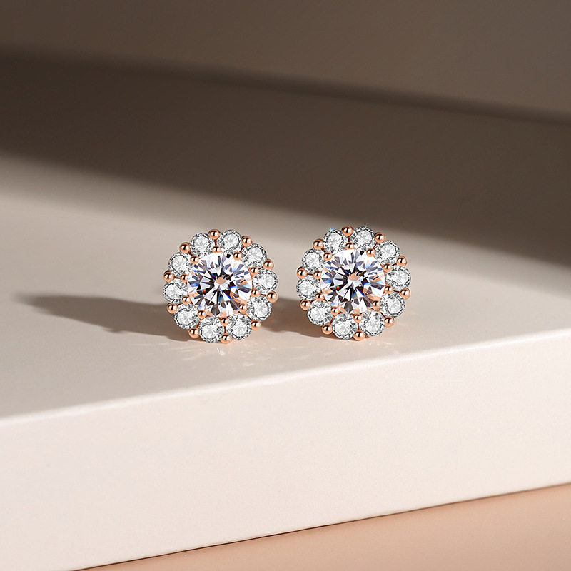 2024年新款热卖锆石耳钉气质女款