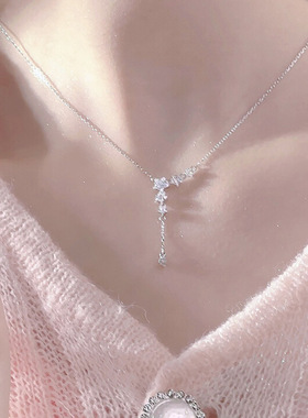星星项链轻奢小众设计镶嵌锆石