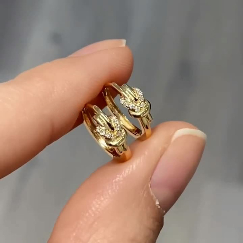 日韩打结耳扣女简约ins冷淡风