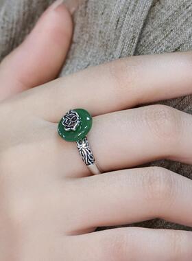 好事莲莲复古莲花戒指女国风