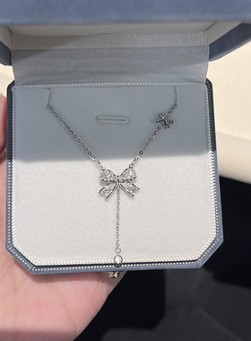 流苏蝴蝶结项链女轻奢小众设计感