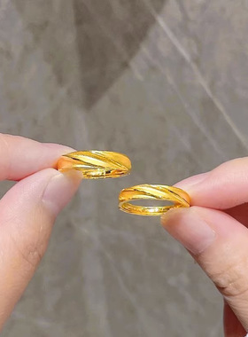 莫比乌斯环戒指女时尚简约磨砂素圈开口戒小众设计感线条指环