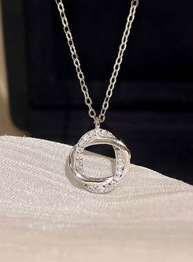 莫比乌斯环项链饰品女生锁骨链