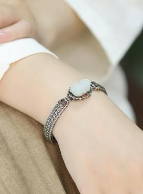 新中式复古做旧貔貅钱币手链女