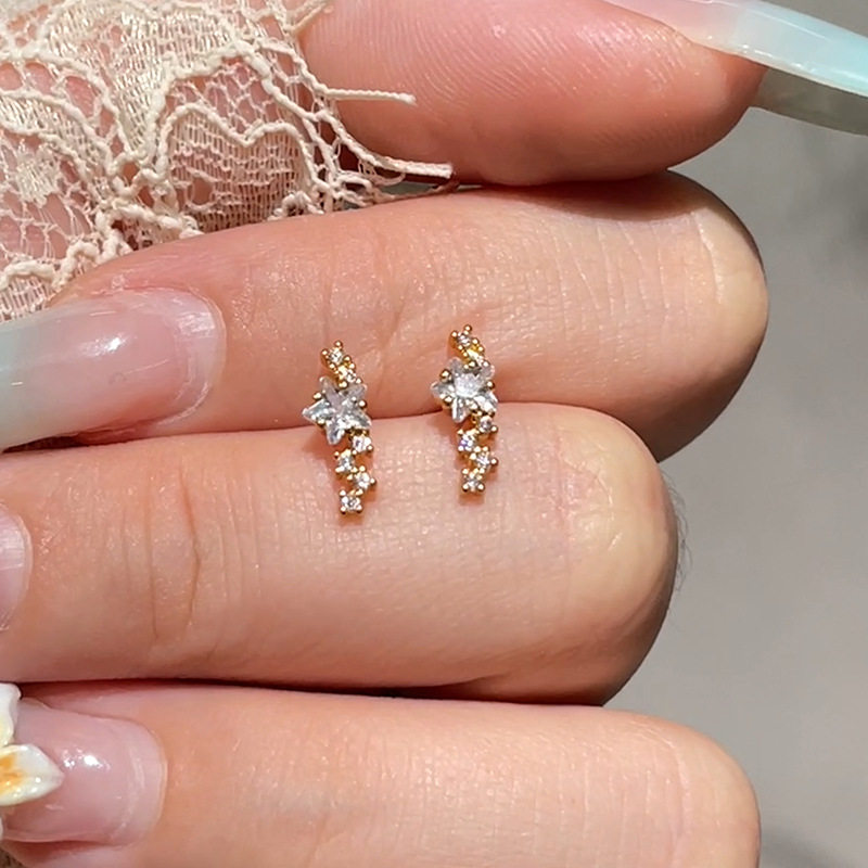 日韩mini星星耳钉女简约小众
