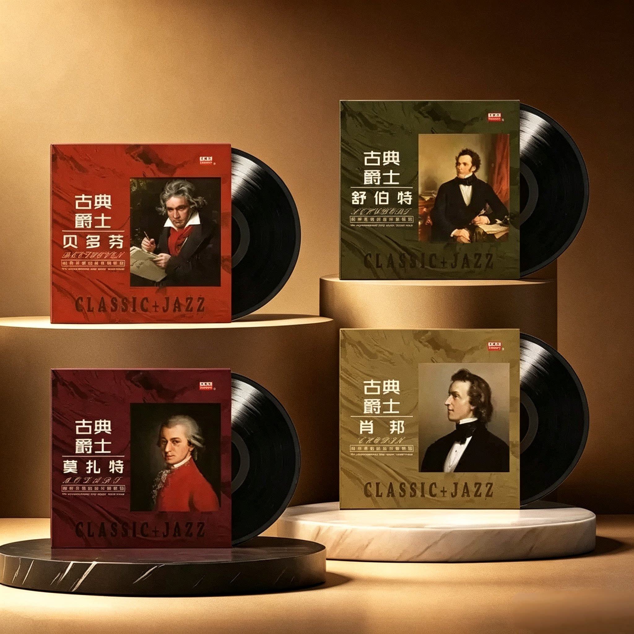 正版 贝多芬莫扎特肖邦 古典音乐 黑胶唱片留声机唱盘12寸碟片