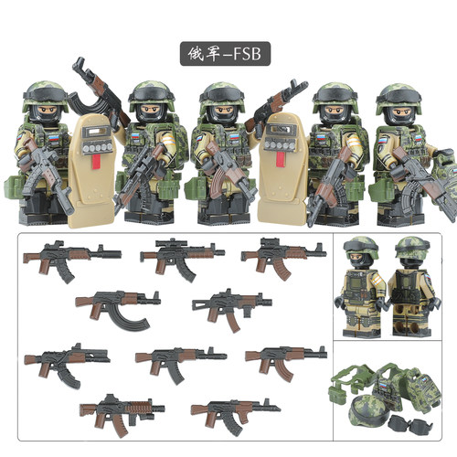 2024新款人仔第三方俄罗斯特种士兵FSB武器小人偶男生玩具