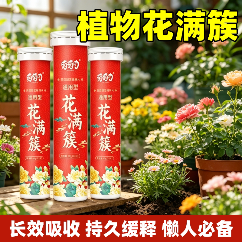 植物花满簇缓释片园艺通用营养片