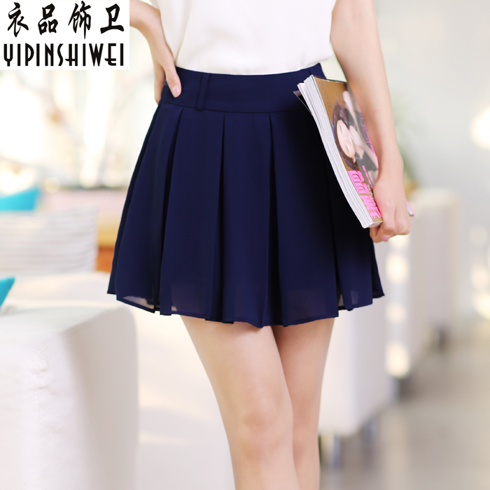 雪纺裙超短裙防走光短裙裙裤百褶裙半裙半身裙子百折裙纱裙女夏季