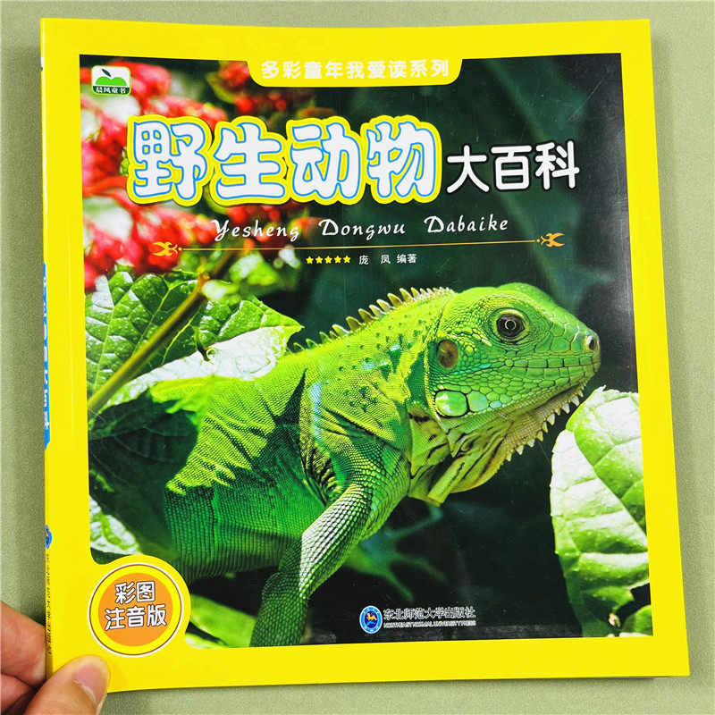 野生动物大百科全书幼儿大百科彩图注音版少儿科普读物绘本科学启蒙认知狮子老虎企鹅袋鼠百科书7-10-12岁儿童猫科犬科动物图鉴