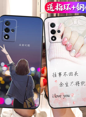 oppoa93s手机壳女款硅胶软壳a93s手机套男新款卡通防摔保护套磨砂镜头全包边文字小清新送钢化膜指环