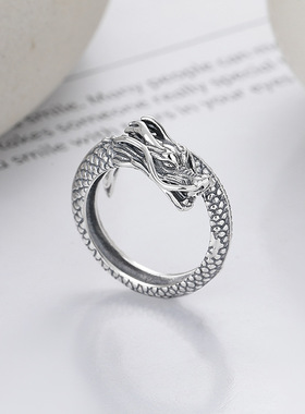 开口s925银戒指男女款