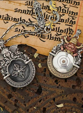 S925银新款金刚杵恶魔呓语吊坠