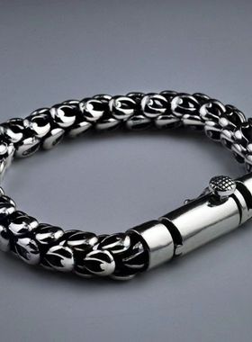 复古霸气简约龙鳞片手链