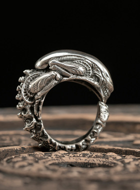 复古做旧戒指云南雪时尚潮流个性复古创意异形戒指开口戒