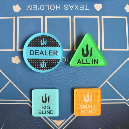 德州扑克庄码DEALER ALLIN州扑克高端Button专业庄码压牌器大小盲