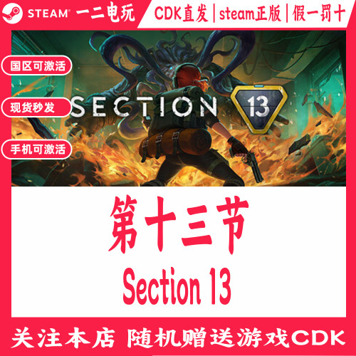 第十三节国区Steam游戏Cdkey兑换码Section 13
