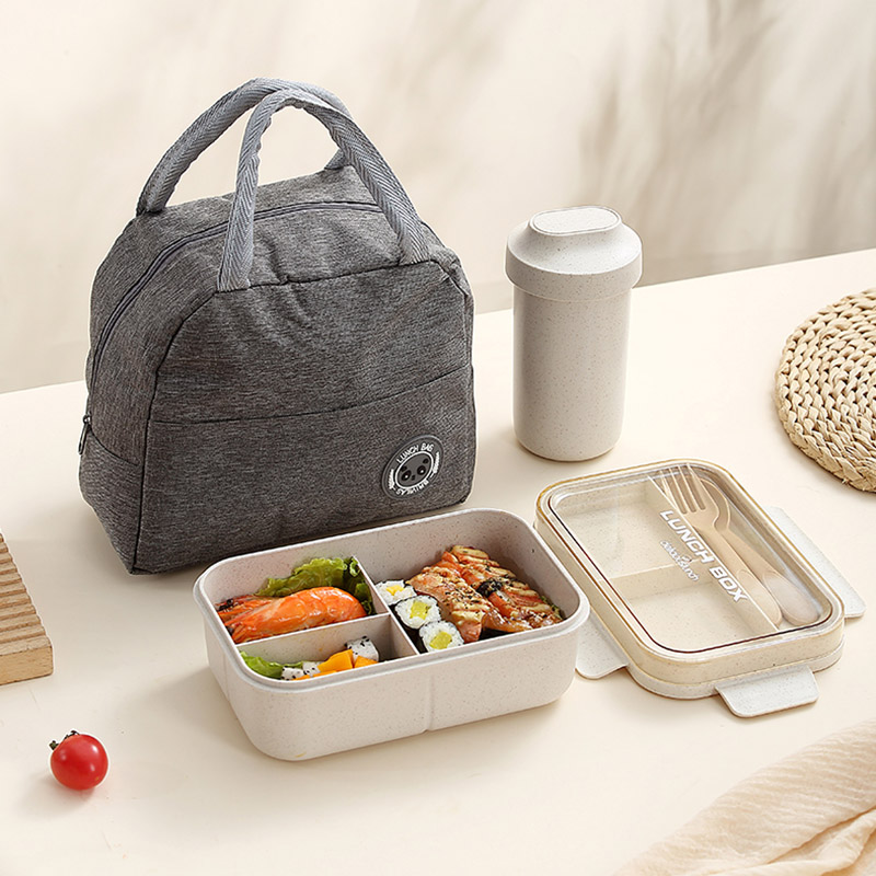 微波炉加热双层分格饭盒早餐汤杯