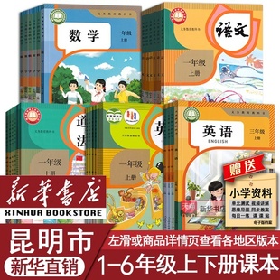 【新华正版】使用昆明市小学一年级二年级三年级四年级五六年级上册下册语文数学英语道德书人教版课本教材教科书全套小学课本教材