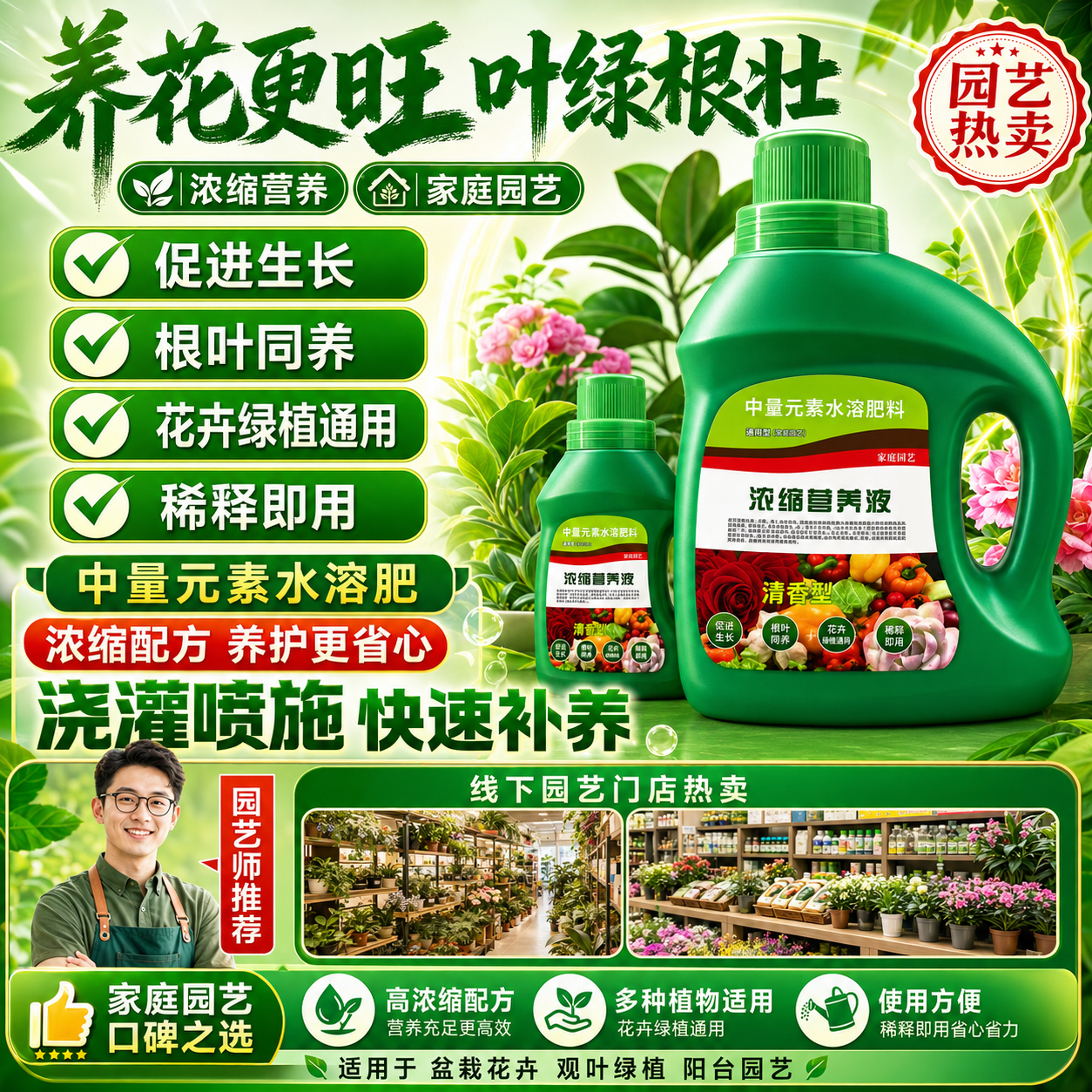 【拍一发二】养花通用浓缩型植物专用营养液水培专用快速生根液A5