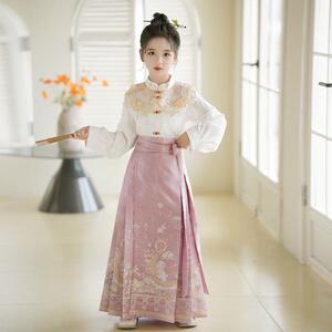 儿童中国唐装新款汉服套装春夏女童中国风日常儿童汉服2025马面群