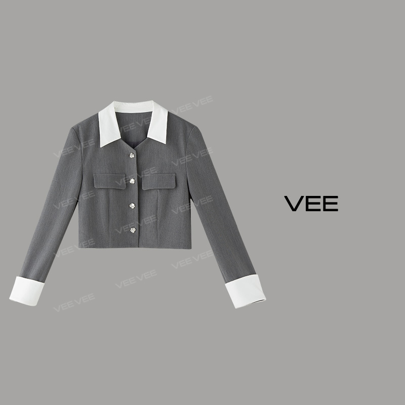 笔记短款外套VEE棉百搭
