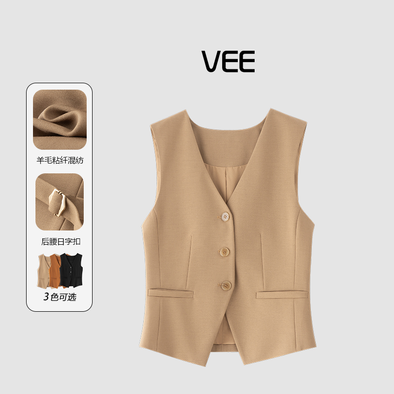 VEE【静奢英伦】25新款休闲气质羊毛老钱风英伦风马甲