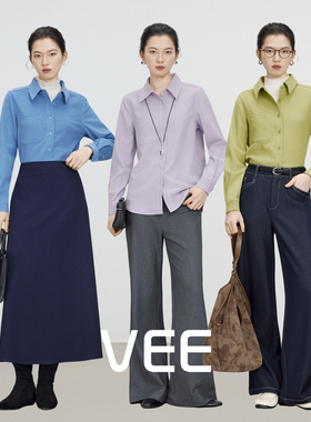VEE【色彩交响曲】多巴胺女士衬衫秋冬打底叠穿百搭翻领长袖上衣