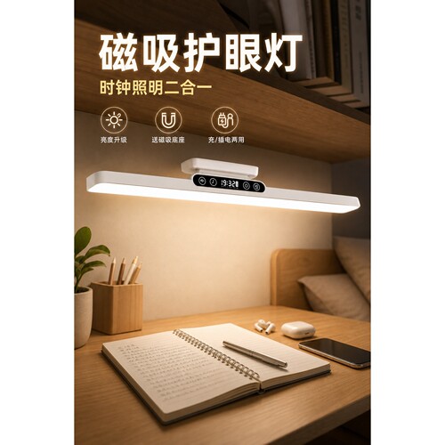 官方公矢大学生宿舍阅读学习磁吸酷毙灯桌面床头护眼台灯遥控触摸
