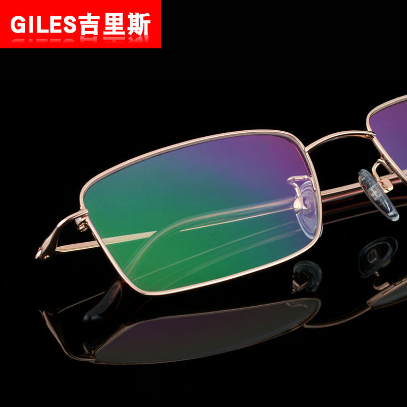 新款私人订制k金眼镜框近视眼镜男金丝眼镜男商务金子眼镜架包邮