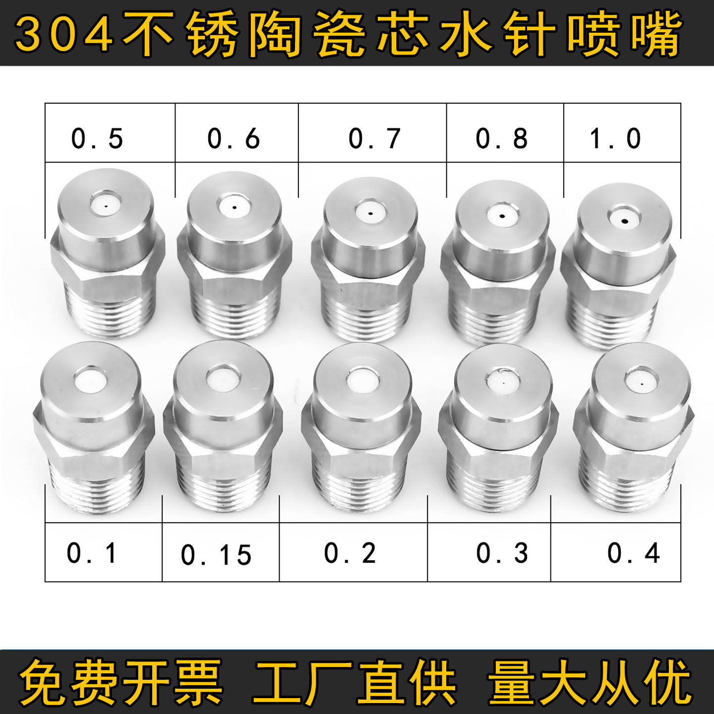 不锈钢高压陶瓷芯水针喷嘴