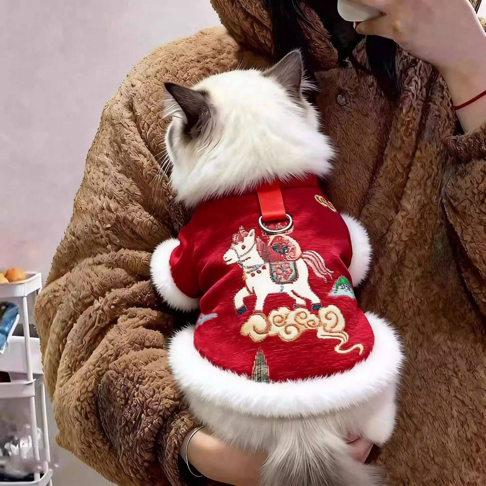 马年宠物衣服秋冬防寒加厚狗狗新中式唐装泰迪比熊新年猫咪拜年服,宠物/宠物食品及用品,猫宠物服装/雨衣（新）,淘宝优惠券,粉丝福利购,淘宝优惠卷
