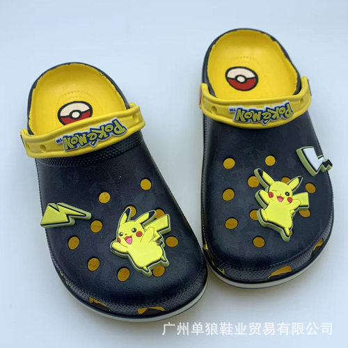 十万伏特皮卡丘儿童包头洞洞鞋