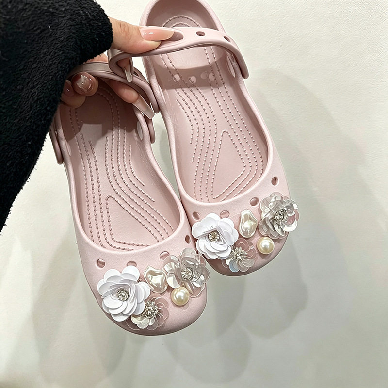 夏季芭蕾风防滑软底女洞洞鞋