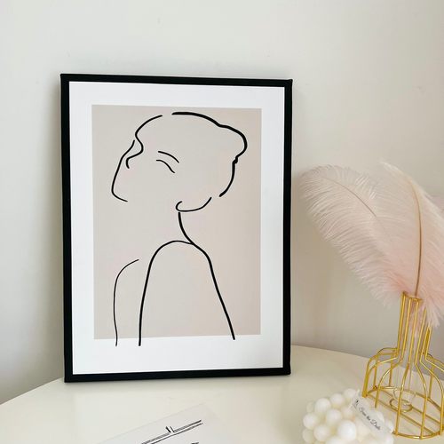 ins风北欧风装饰画复古抽象线条