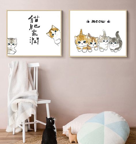 超薄电表箱装饰画防水卡通挂画