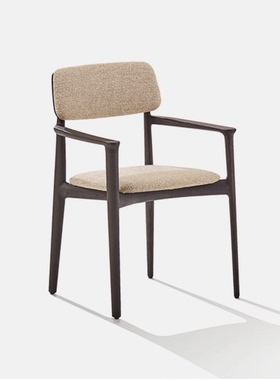 porada北美黑胡桃实木沙发椅北欧意式简约现代餐椅传世家具定制