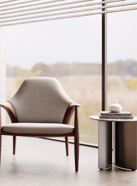 北美黑胡桃实木餐椅布艺书椅家用梳妆休闲椅porada设计师定制椅子