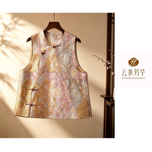 团锦 芳华设计新中式复古马甲国风提花马甲FH-A0281