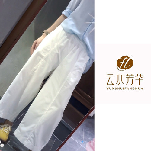 凝霜裤 芳华设计新中式复古百搭阔腿裤国风新款气球弯刀裤NSK