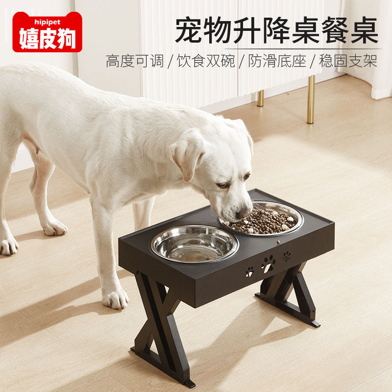 狗碗狗食盆双碗大型犬防打翻
