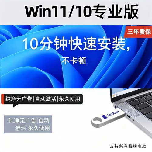 电脑系统重装机u盘一键安装纯净版Pe启动还原win11/10/7/XP系统