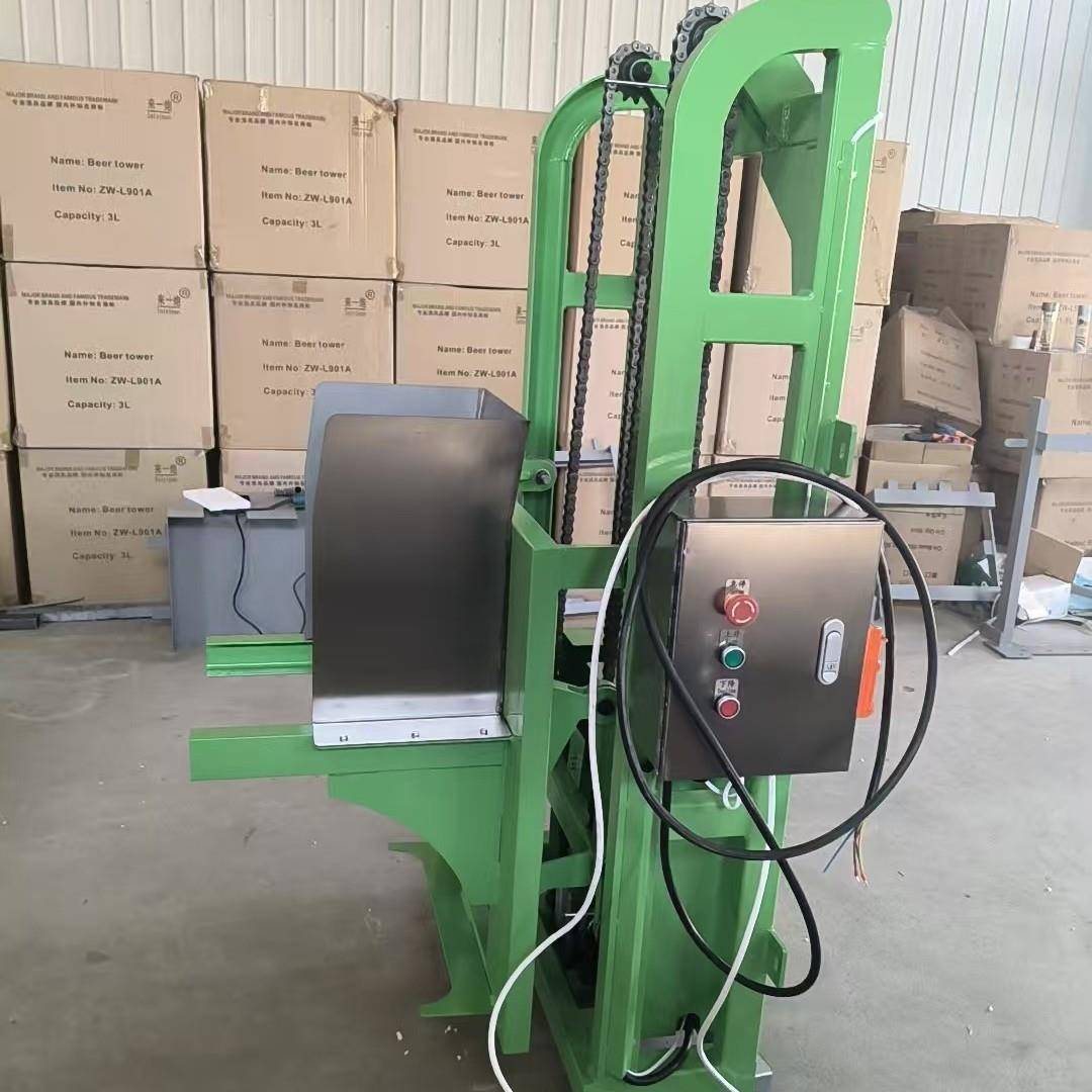 小容量60L垃圾桶提升机链条式垂直提升设备简便易操作