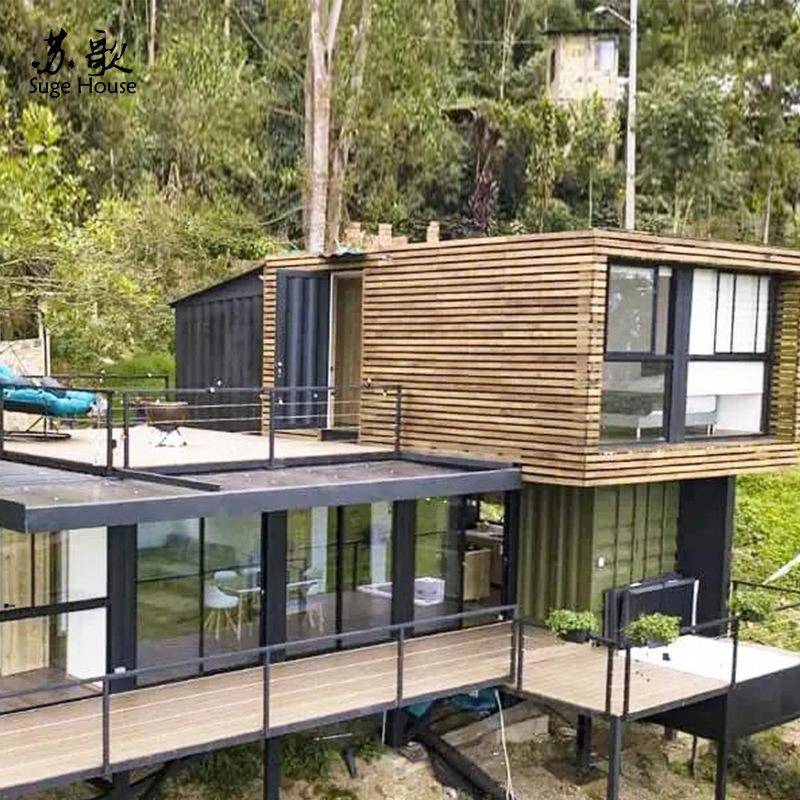 设计建造可移动住人集装箱活动房屋预制二层钢结构集装箱住宅