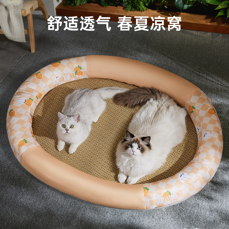 猫窝凉席垫子夏天降温睡觉