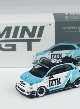 MINIGT 1:64 阿巴斯Abarth 595 LB-WORKS 1051仿真合金汽车模型