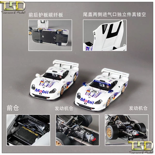 TSD 1:64 保时捷911 GT1 24h勒芒赛车1997 合金汽车模型收藏