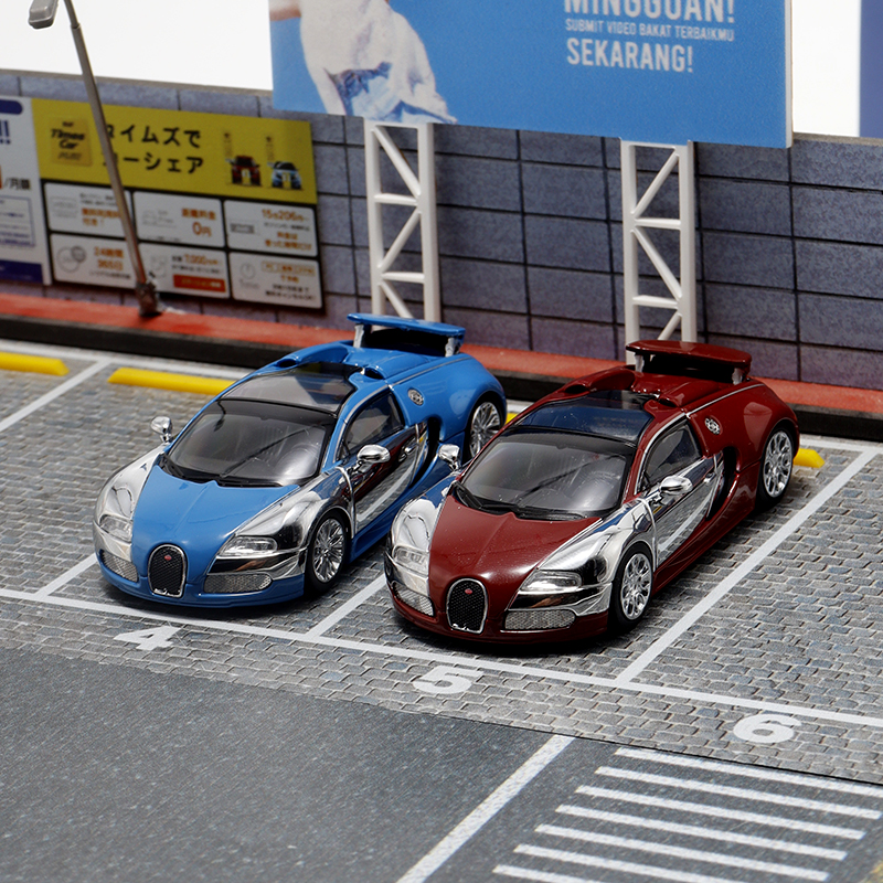 Mortal 布加迪威龙Veyron电镀色 1:64 仿真合金汽车模型摆件