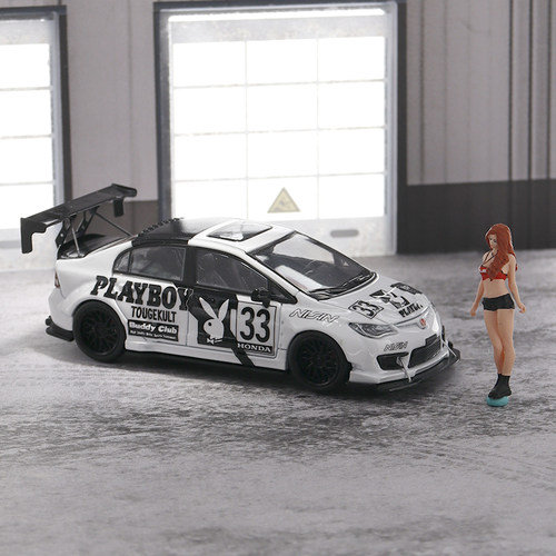 BSC 1:64 本田思域 爆改CIVIC FD2 仿真合金汽车模型摆件